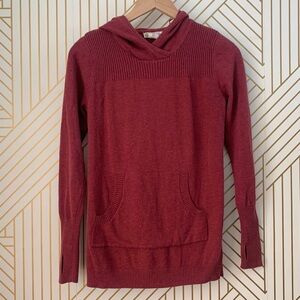 🍀 3/$30 Anthropologie Akini ribbed cotton blend hooded crossover neckline thumb